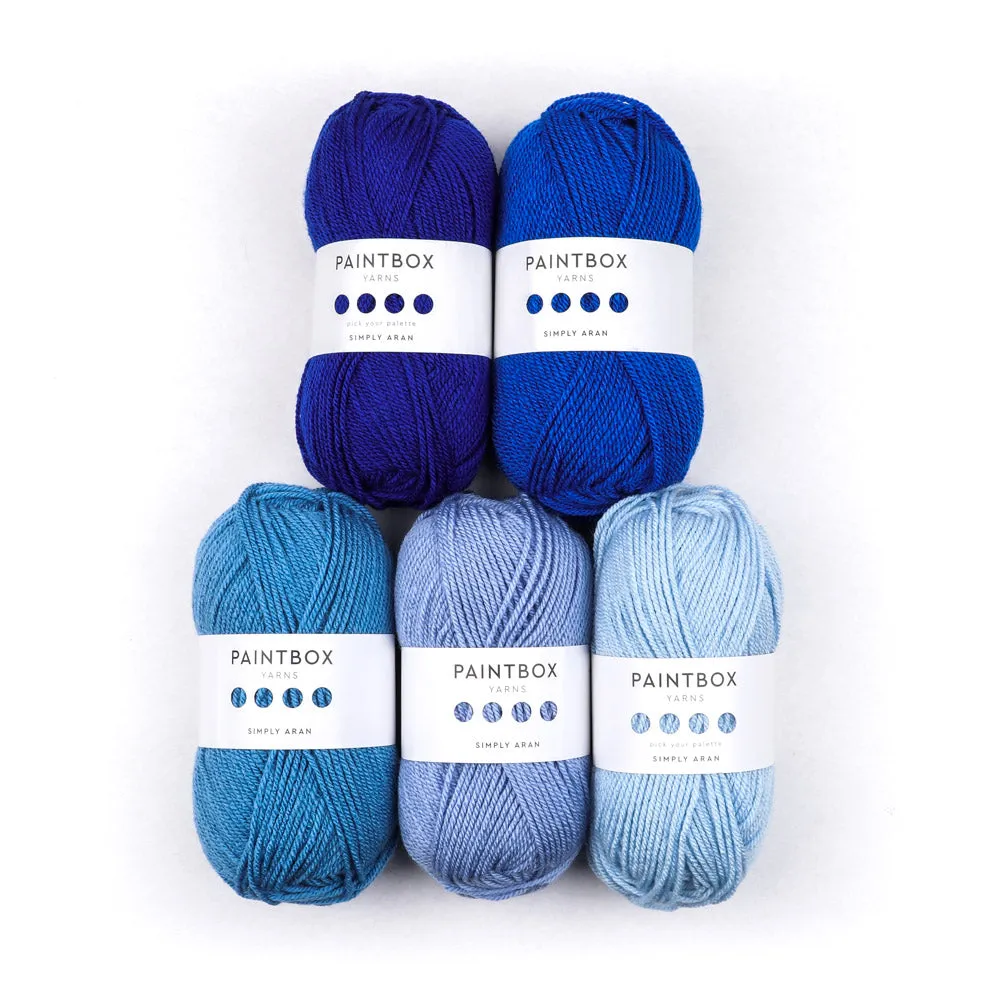 Paintbox Yarns Simply Aran Garn 5x100g Sweet Pea Set Acryl