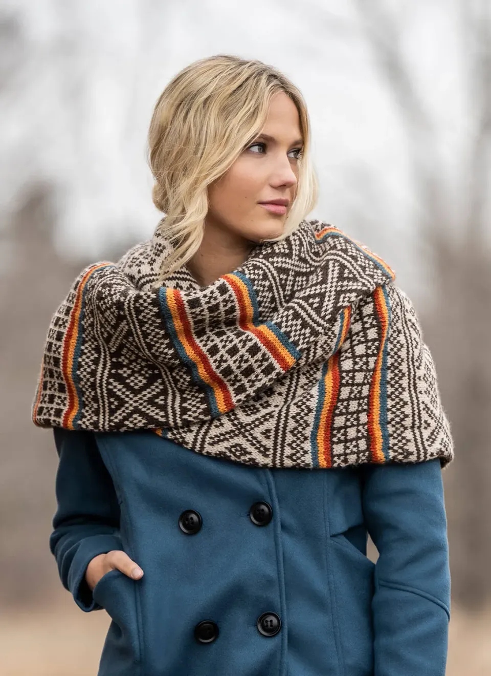 Blue Sky Fibers Classic Series Edmonton Wrap Strickanleitung Loop