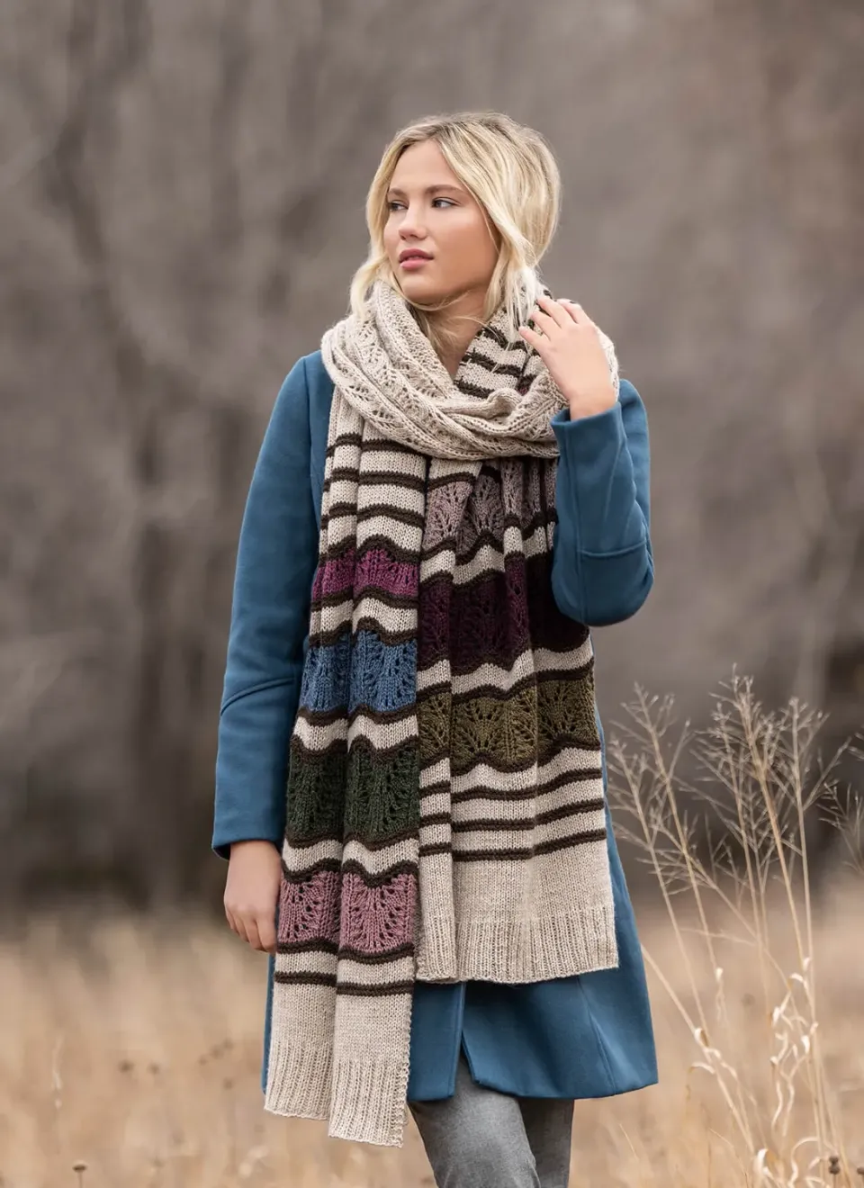 Blue Sky Fibers Monticello Strickanleitung Wrap Oversize