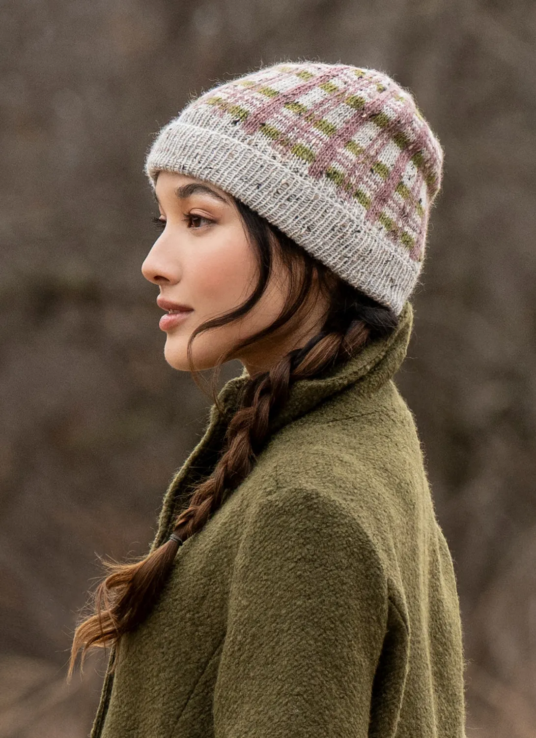 Blue Sky Fibers Classic Highland Plaid Hat Strickmütze 202633