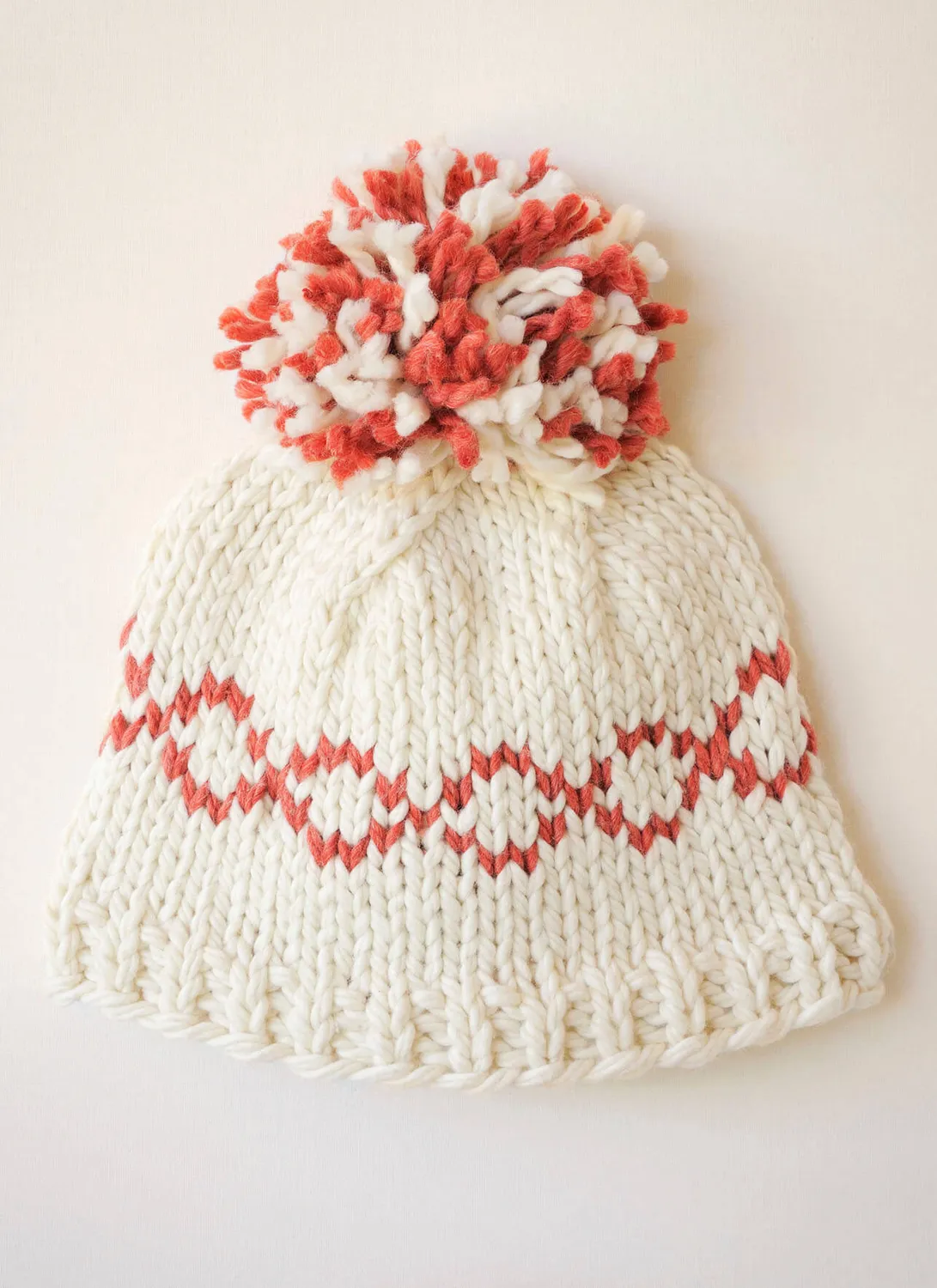 Blue Sky Fibers Classic Pom Pom Knot Hats Strickanleitung Fair Isle