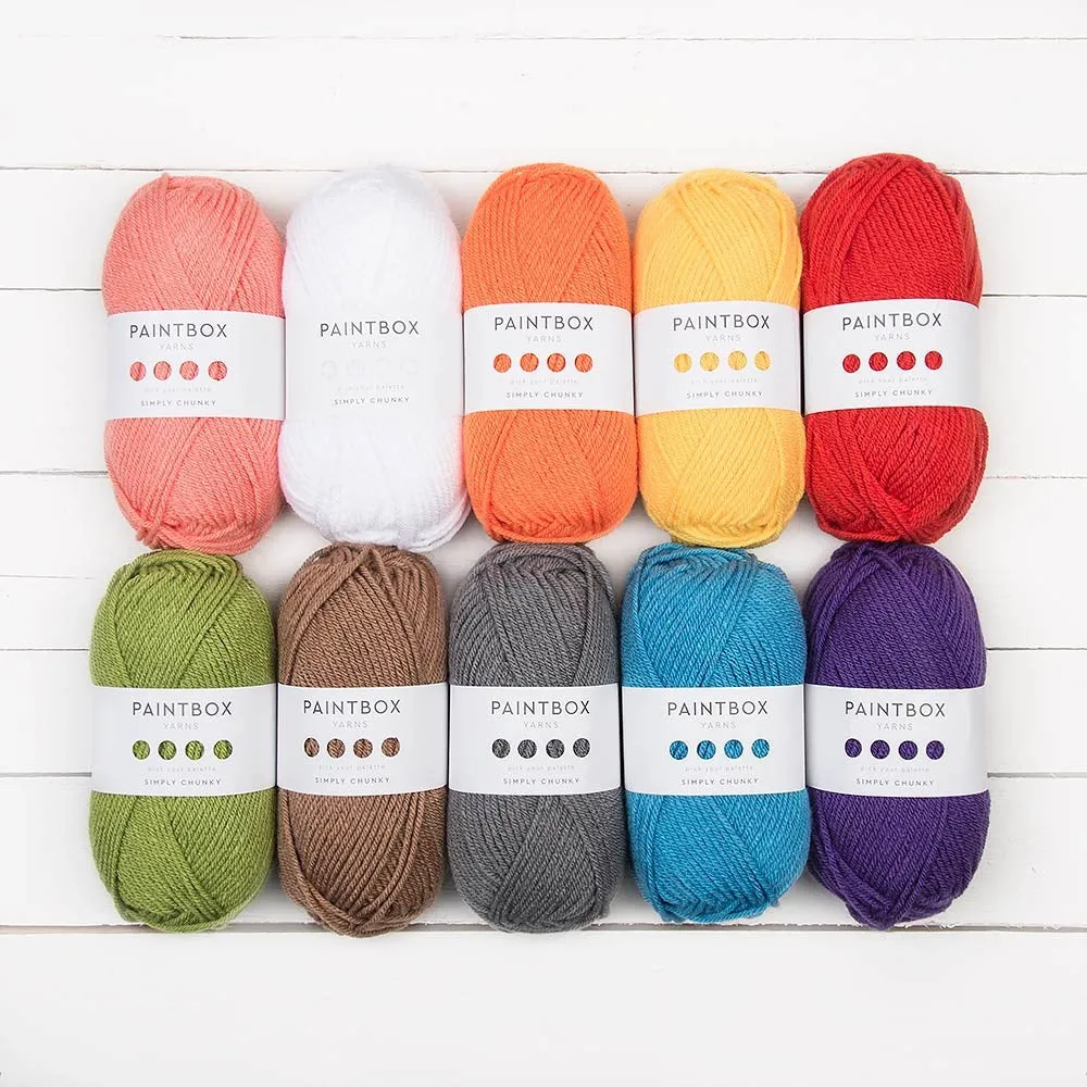 Paintbox Yarns Simply Chunky Wolle 10x100g Over The Rainbow Acryl