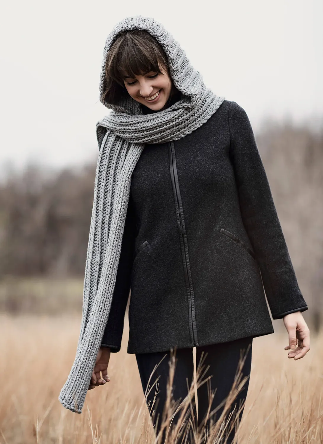Blue Sky Fibers Breezy Point Hood Scarf Strickanleitung Baumwolle