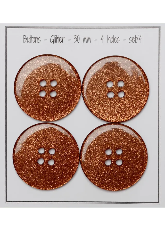 Go Handmade Glitter Sicherheitsaugen 30 mm Set 4 Stk
