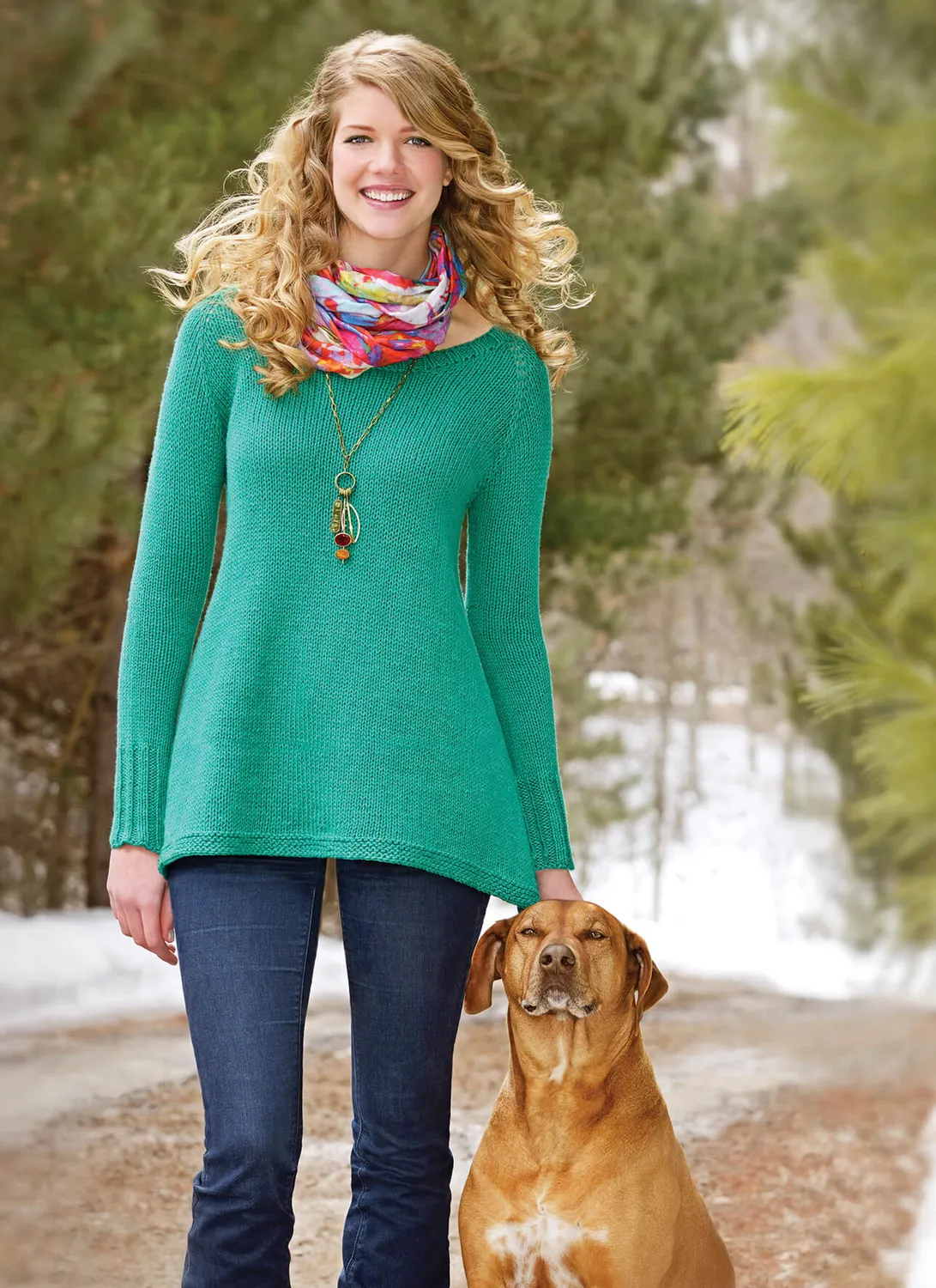 Blue Sky Fibers Woodland Pullover Strickanleitung Top-Down