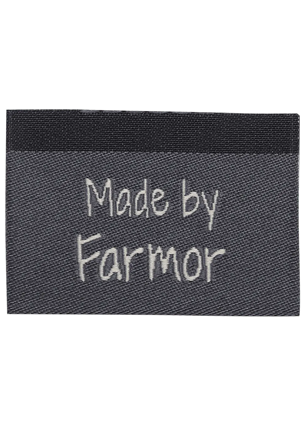Go Handmade Made by Farmor Weblabel grau 10 Stk 35x19 mm