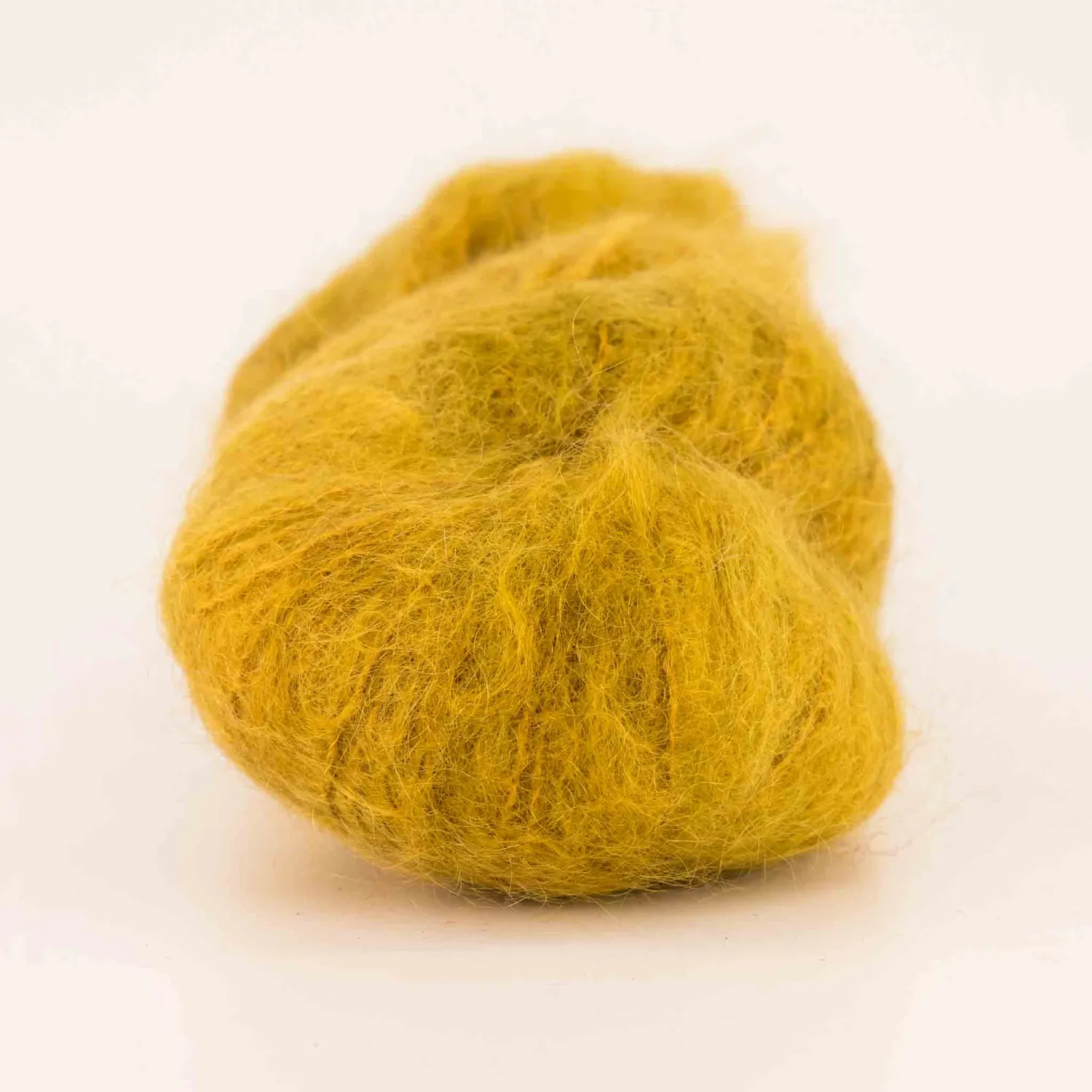 Cowgirlblues Fluffy Mustard Mohairwolle senf handgefärbt