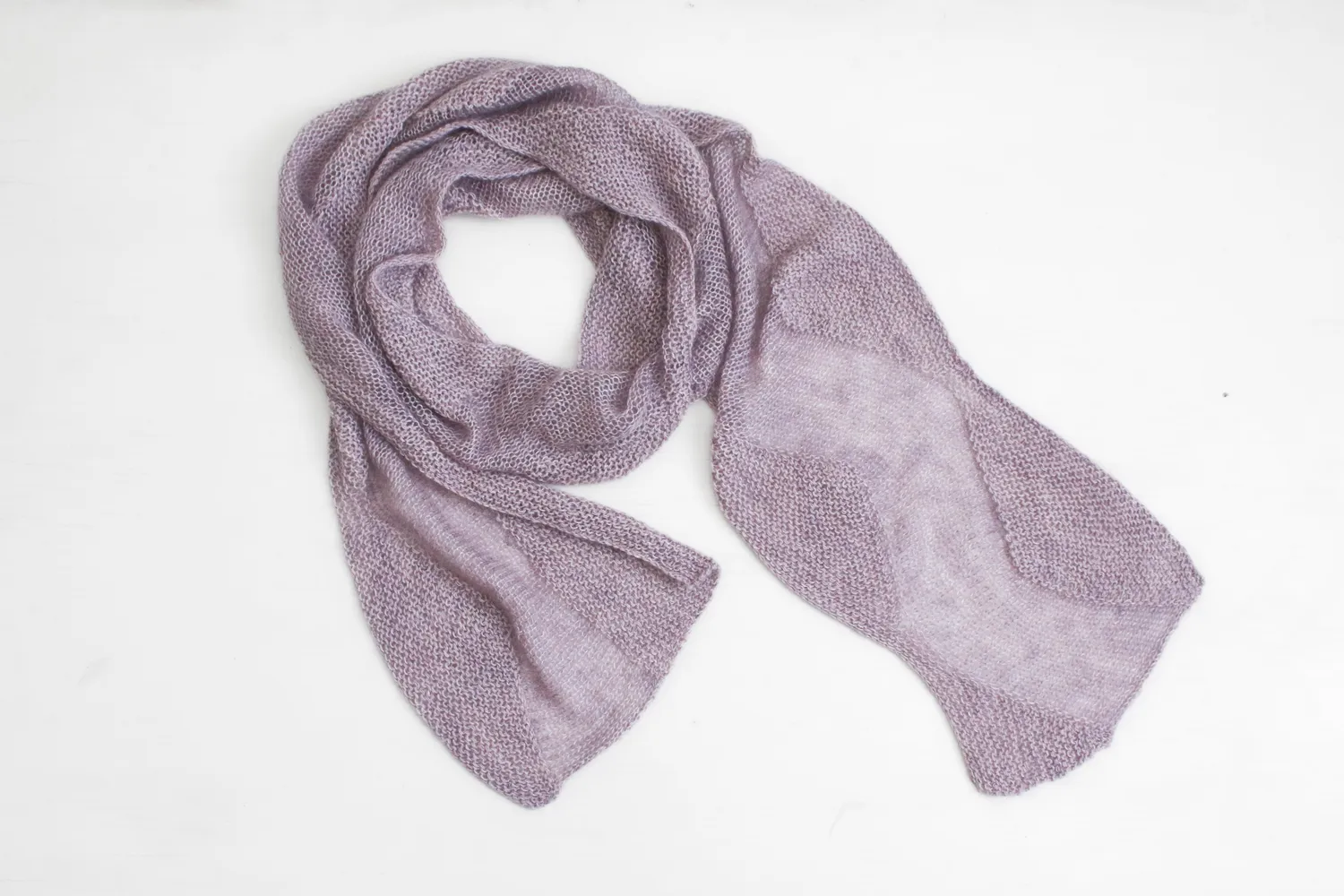 Madelinetosh Scroll Strickanleitung PDF Schal Mohair