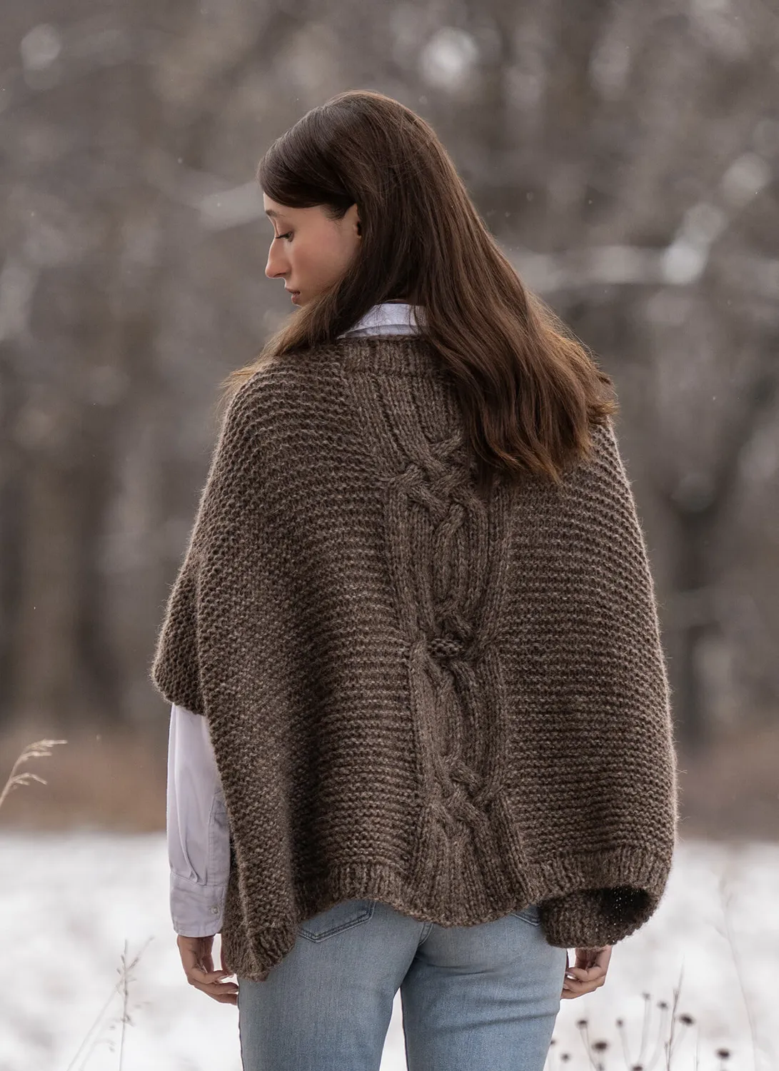 Blue Sky Fibers Grandview Heights Poncho Strickanleitung