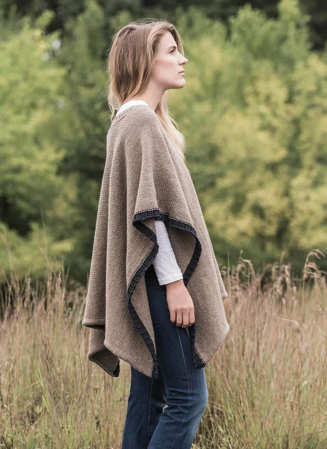 Blue Sky Fibers Classic Series Big Splash Poncho Strickanleitung Superwash