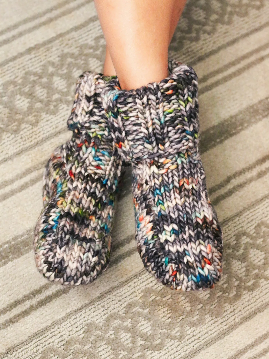 Madelinetosh Peggy Slippers Kit Trip Wire Strickset Biggie
