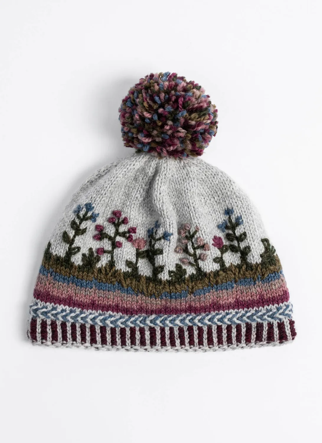 Blue Sky Fibers Flora Adora Mütze Strickanleitung Colorwork