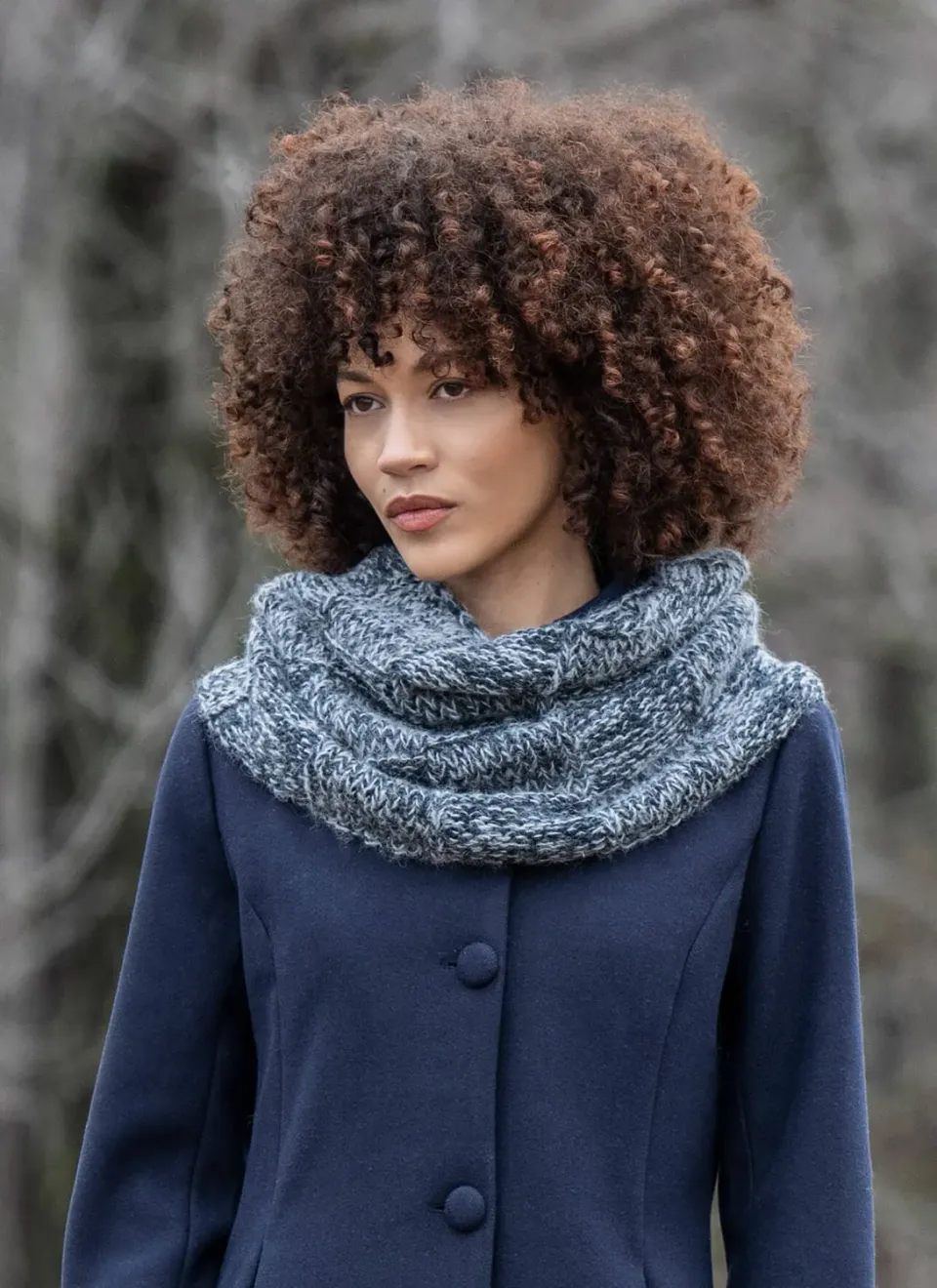 Blue Sky Fibers Classic Calypso Cowl Strickanleitung Karo
