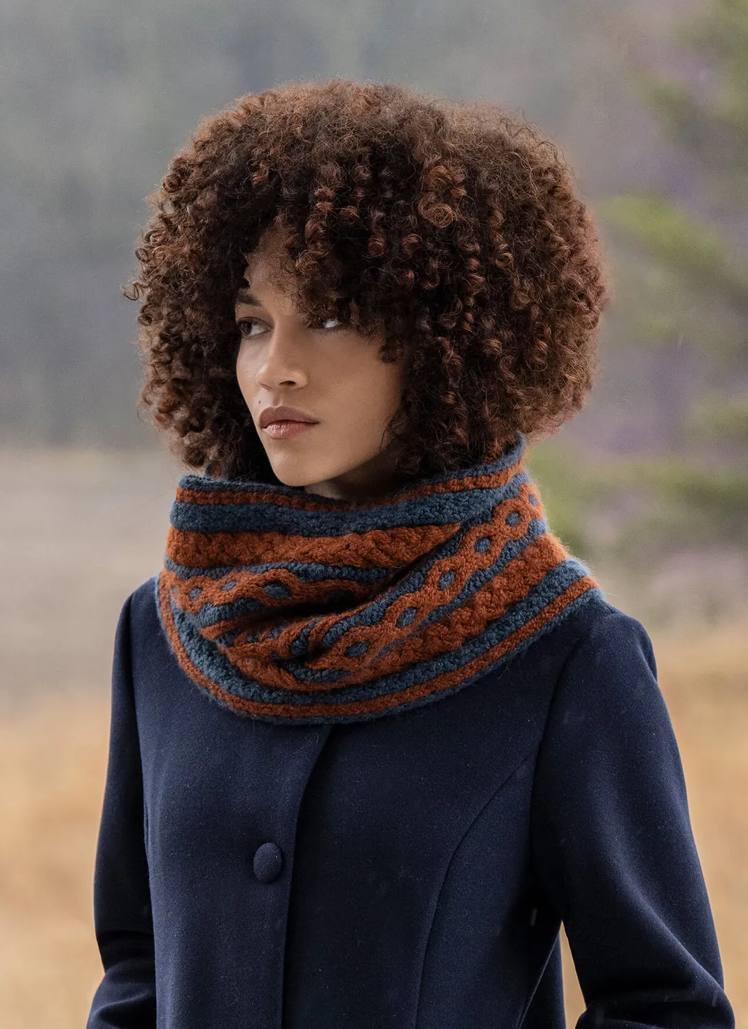 Blue Sky Fibers Classic Kenosha Cowl Loop Strickanleitung zweifarbig