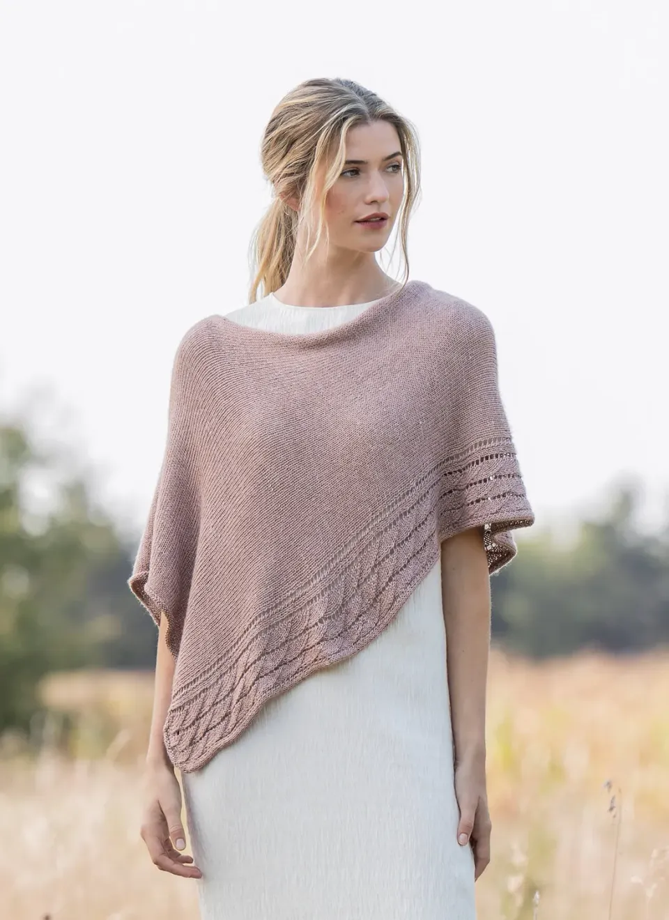 Blue Sky Fibers Serenity Wrap Tuch Strickanleitung Sommer