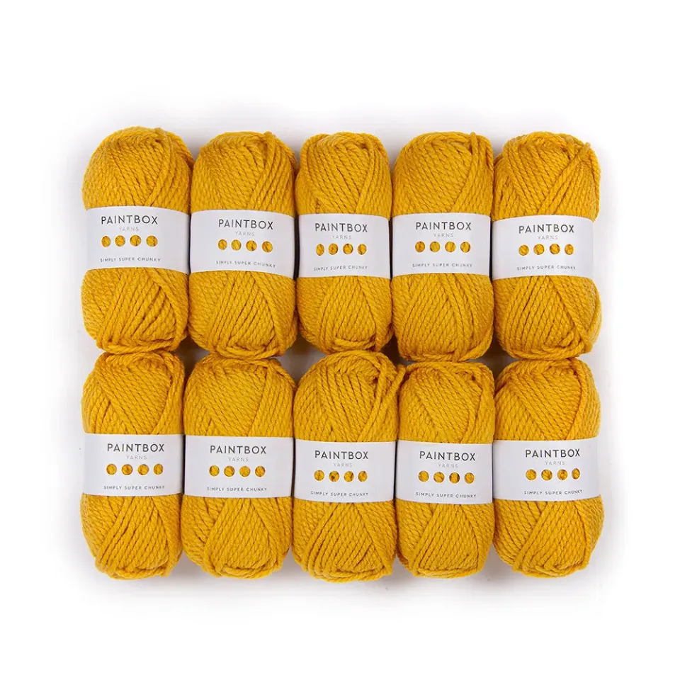 Paintbox Yarns Simply Super Chunky Wolle Pure Black 10x100g dick