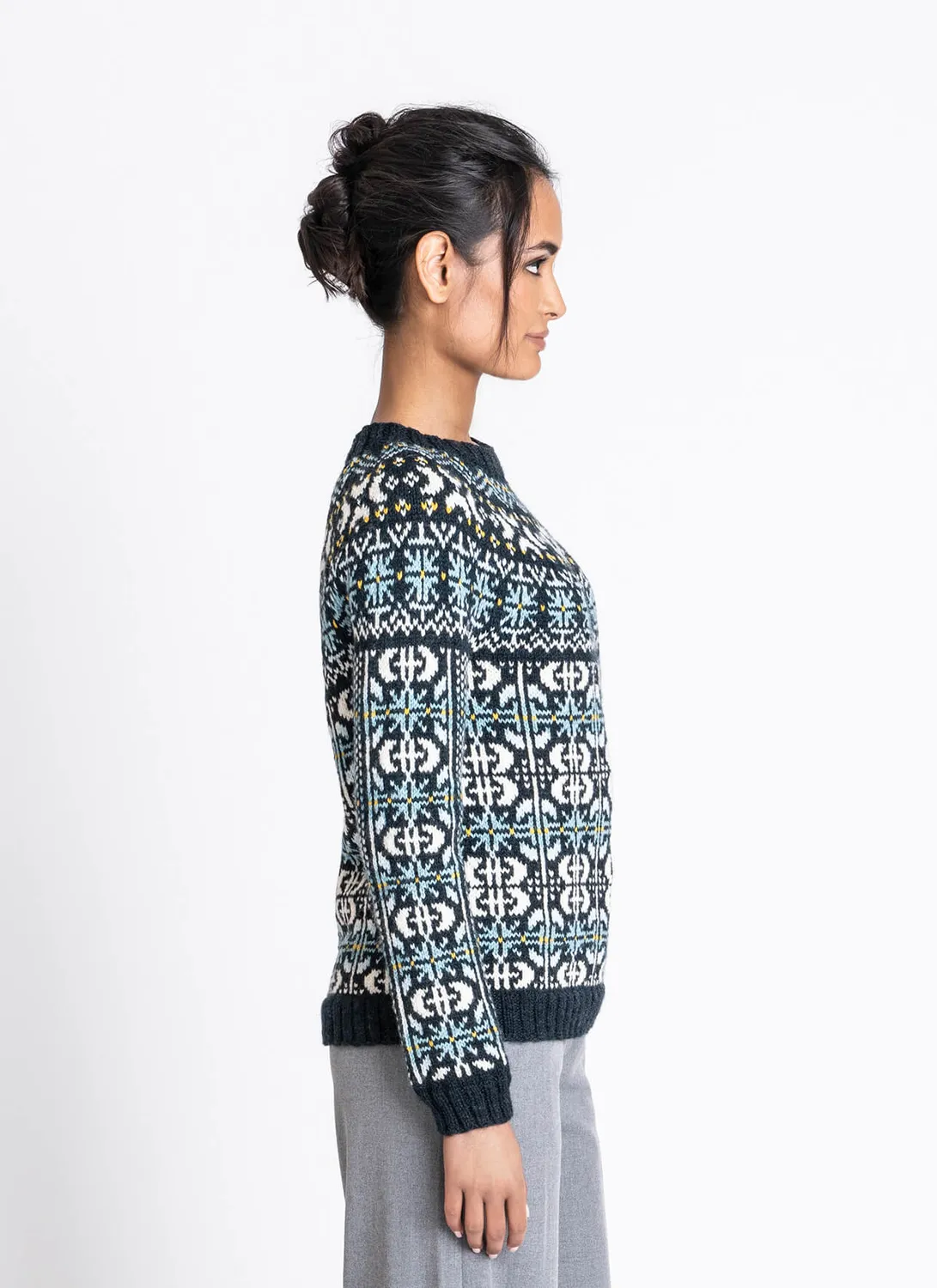 Blue Sky Fibers Classic Series L’Etoile Du Nord Sweater Strickanleitung Fair Isle