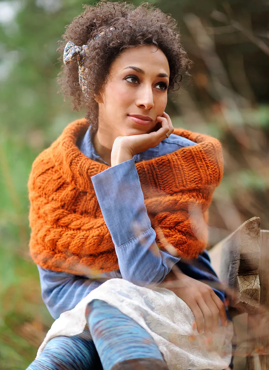 Blue Sky Fibers Classic Compass Cowl Strickanleitung Poncho PDF