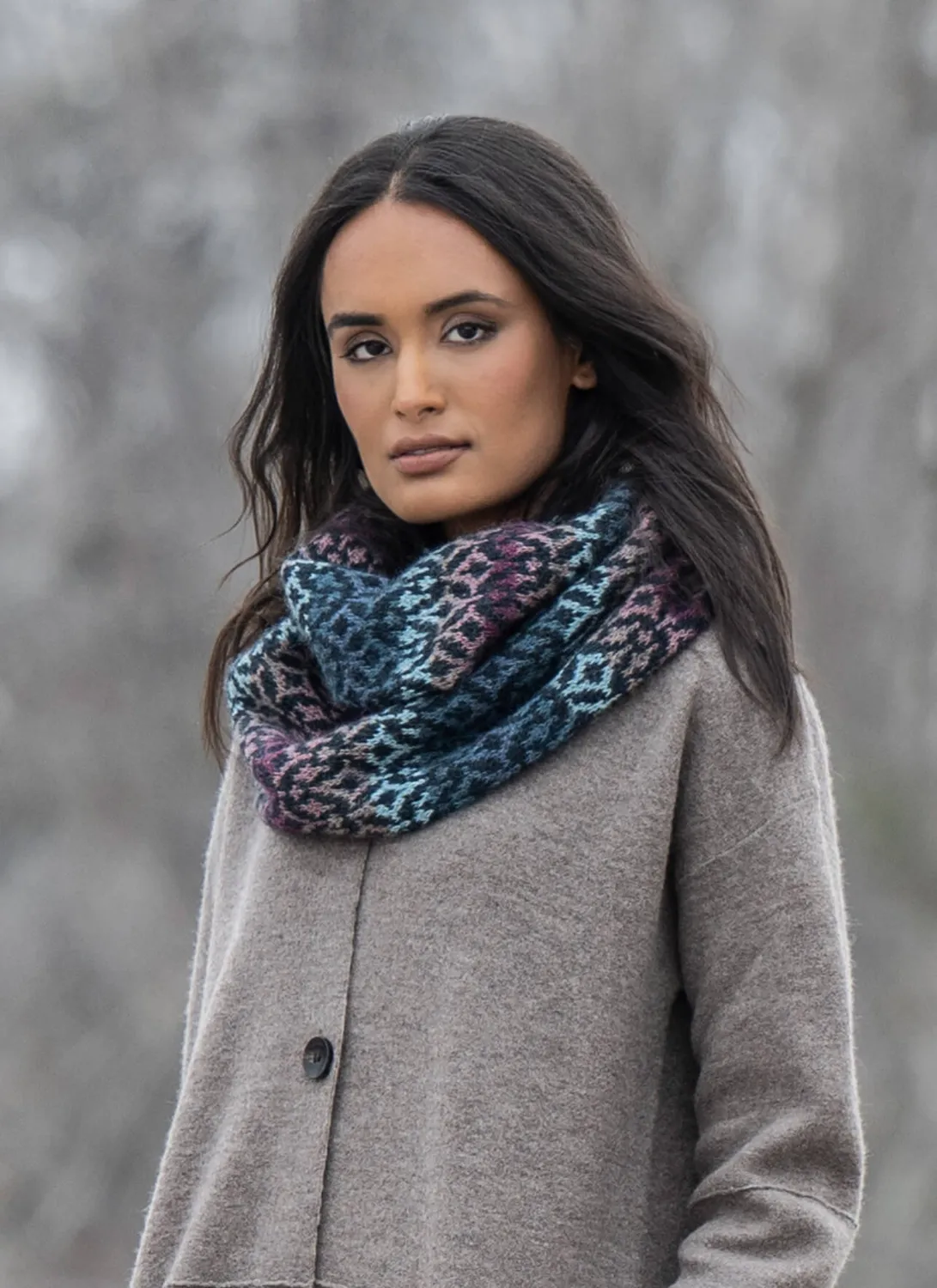 Blue Sky Fibers Classic North Star Cowl Strickanleitung Colorwork