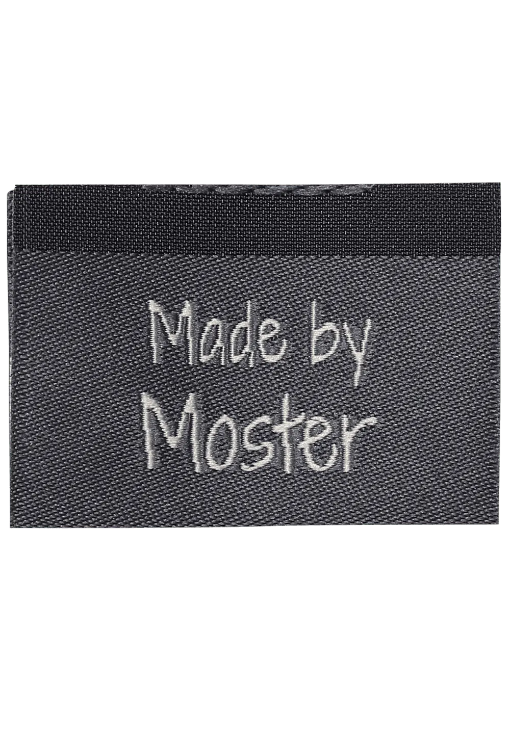 Go Handmade Weblabel Made by Moster grau 35x19 mm 10 Stk