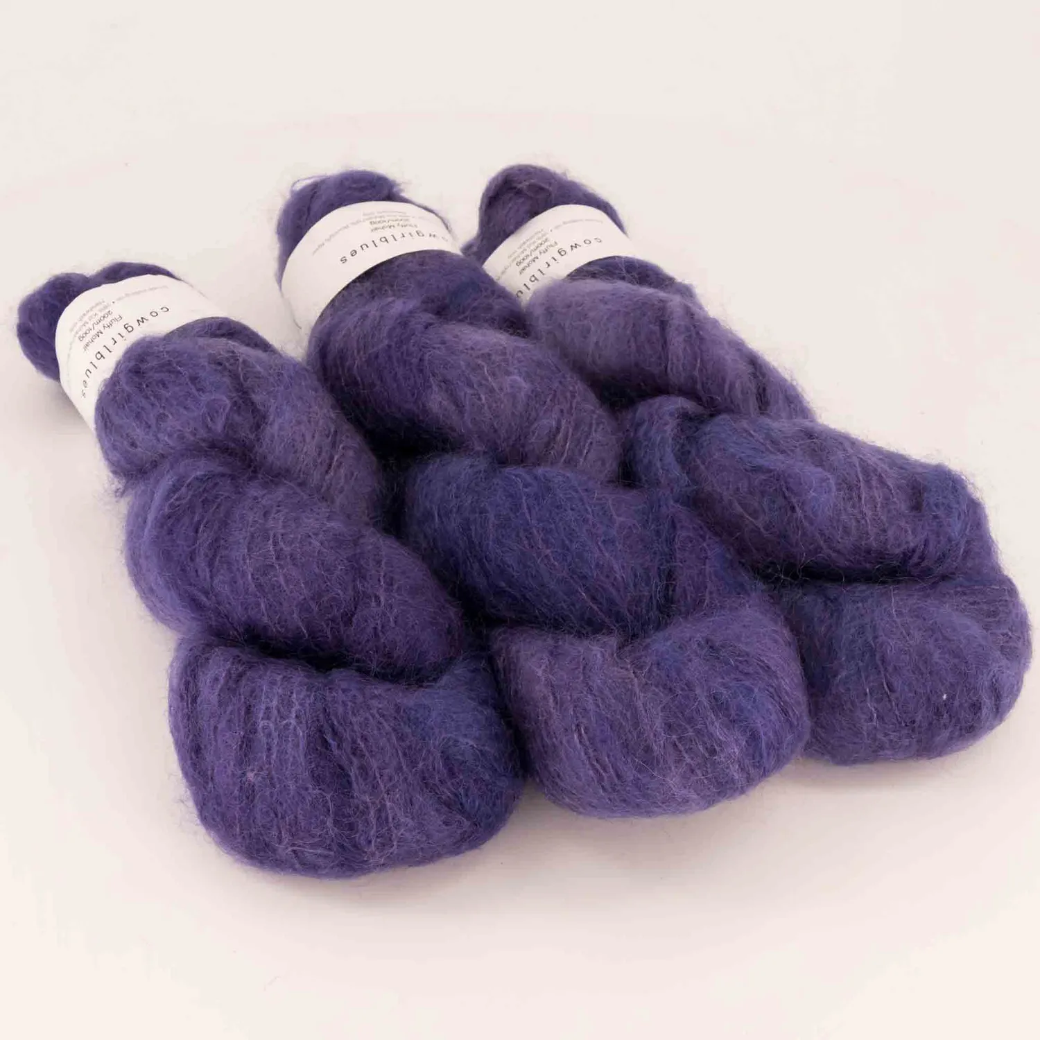 Cowgirlblues Fluffy Aubergine Mohairwolle 50g Flausch