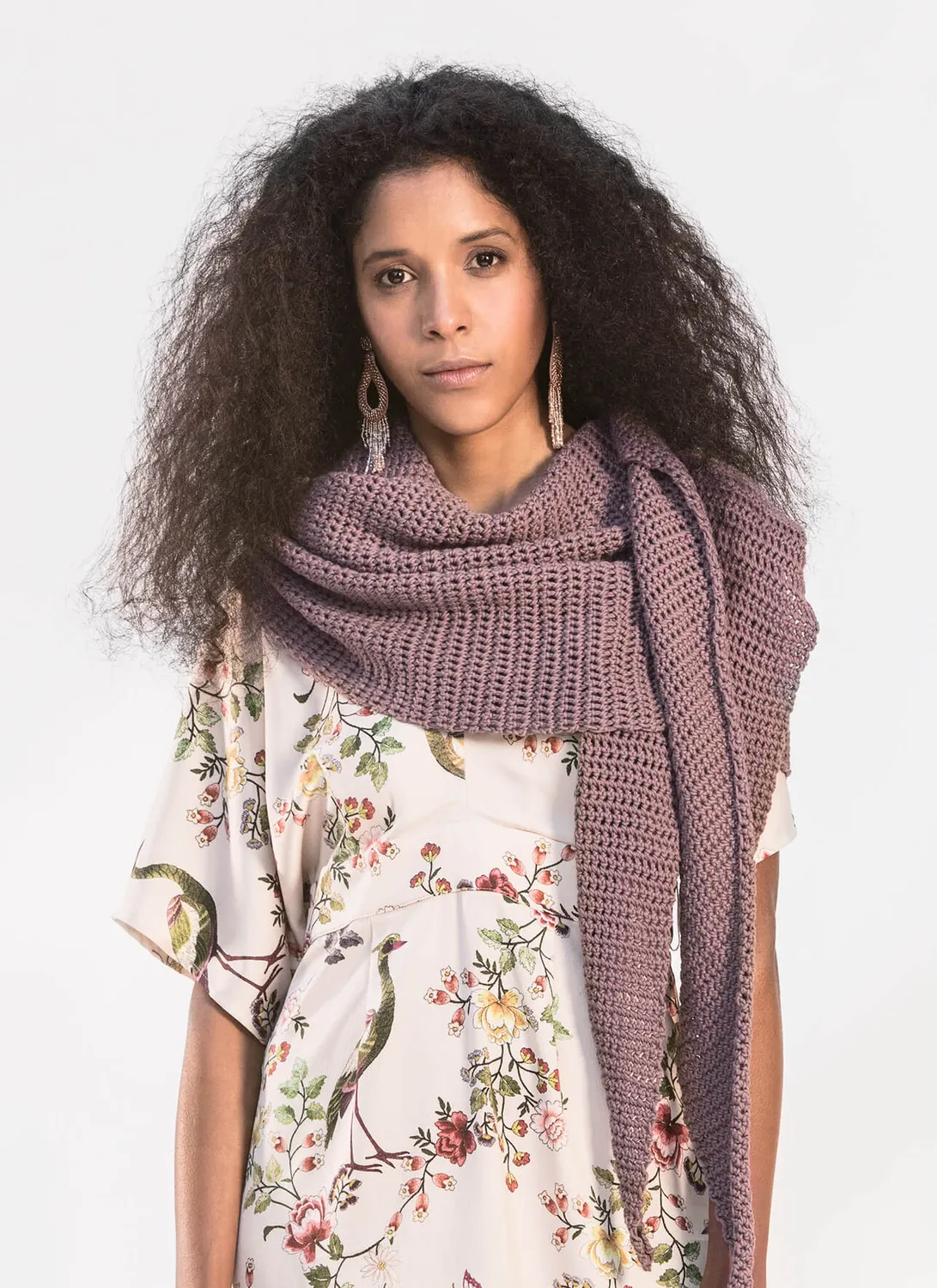 Blue Sky Fibers Classic Crosby Crochet Wrap Häkelanleitung Tuch
