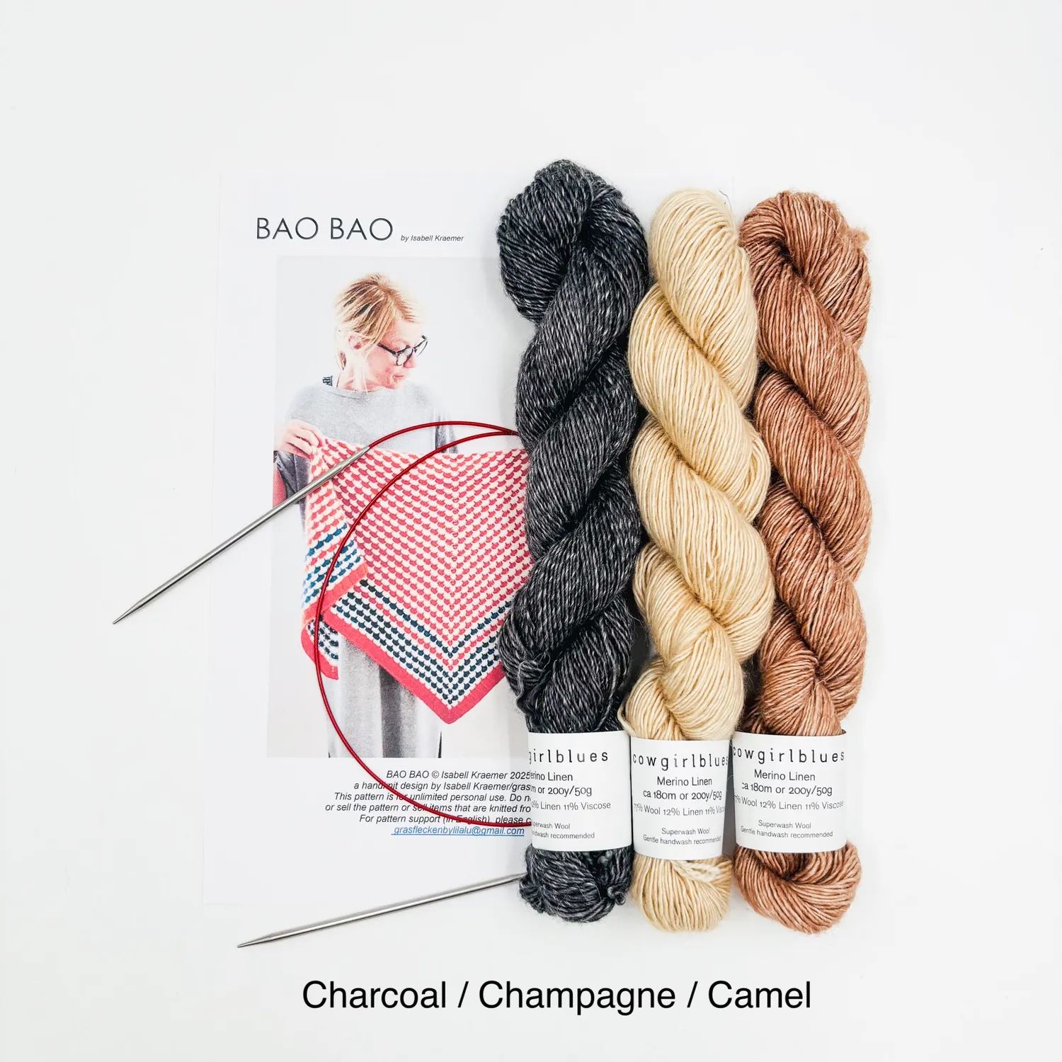 Cowgirlblues Bao Bao Shawl Strickset Merino-Leinen 250g