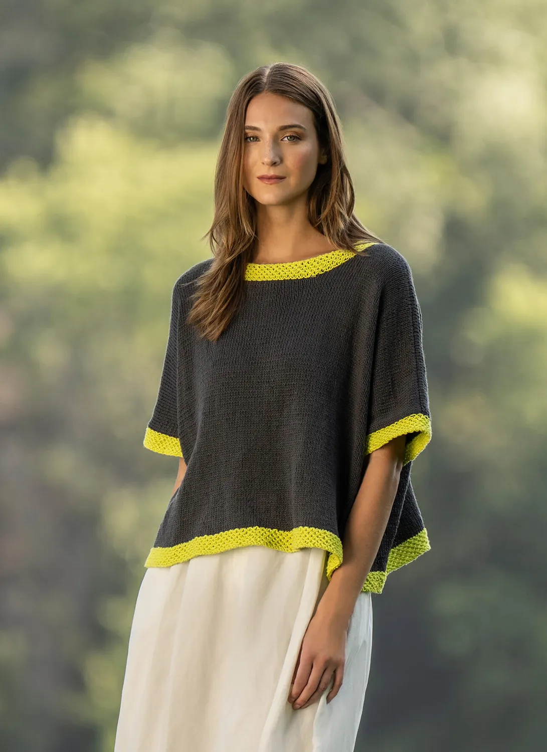 Blue Sky Fibers Classic Series France Avenue Tee Strickanleitung Baumwolle