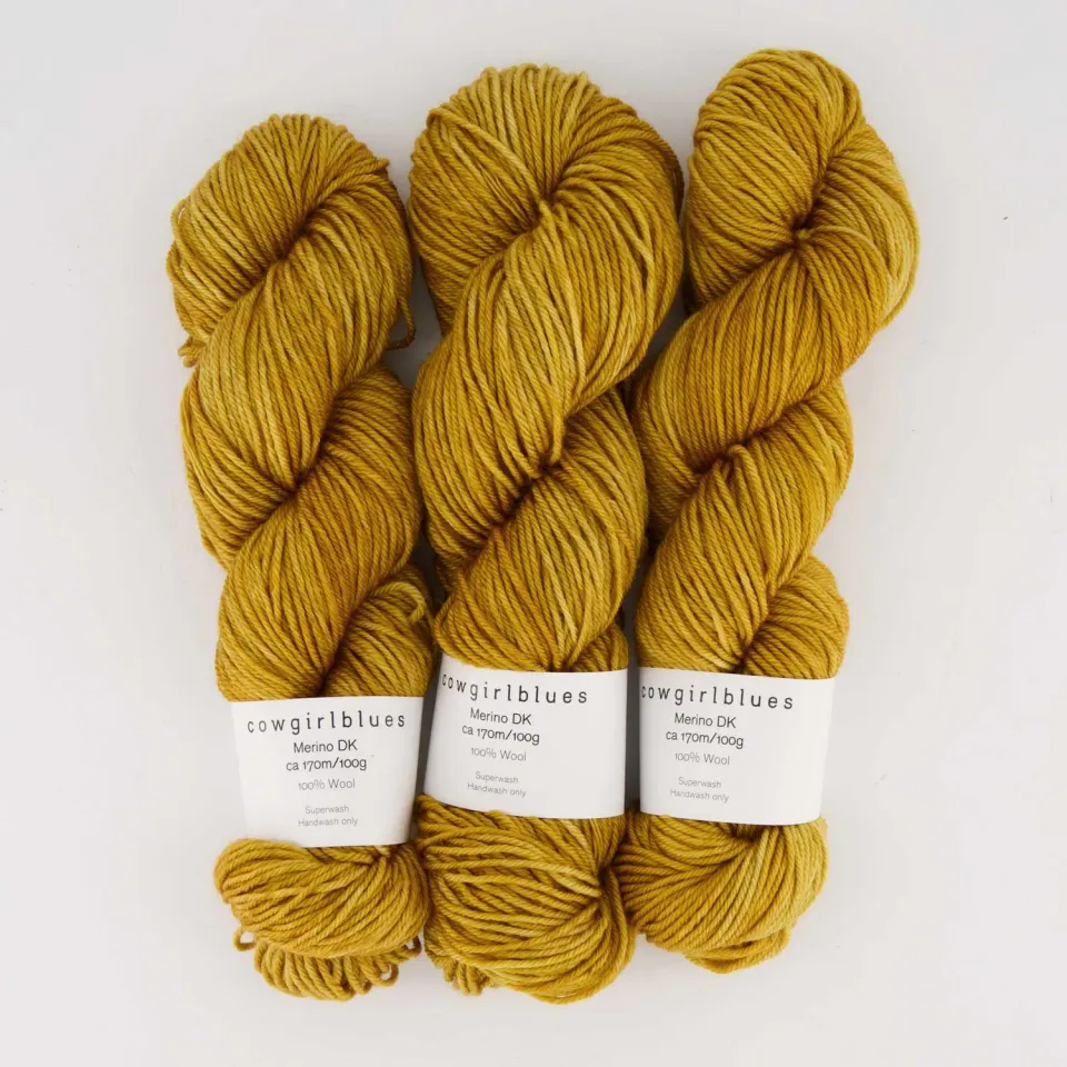 Cowgirlblues Merino DK Mustard Merinowolle senfgelb