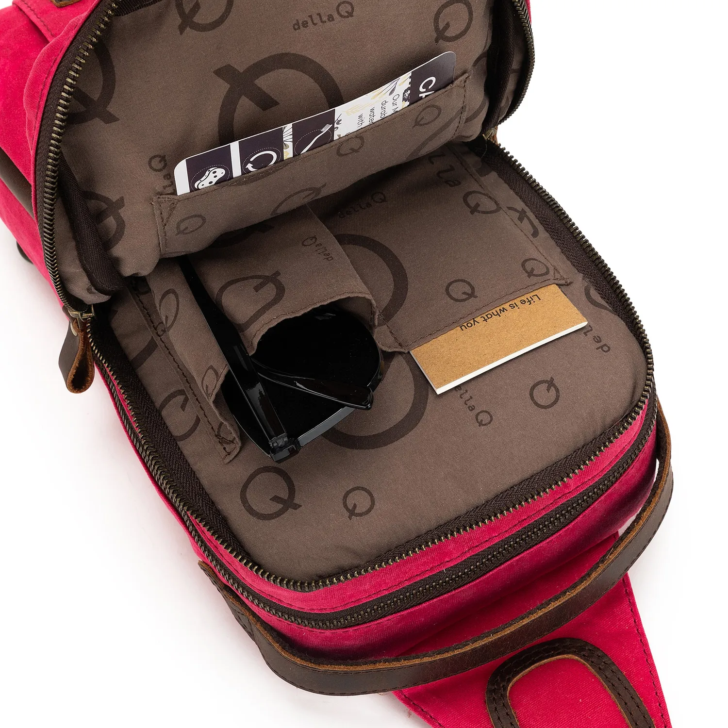 della Q Maker's Mini Messenger Projekttasche Vivid Rose wasserabweisend