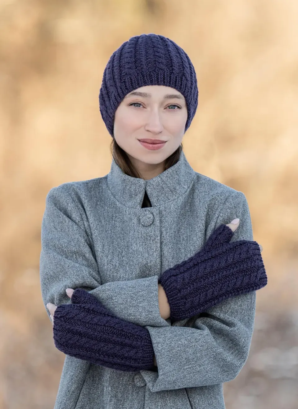 Blue Sky Fibers Classic Series Lyndale Hat Mitts Strickanleitung Set