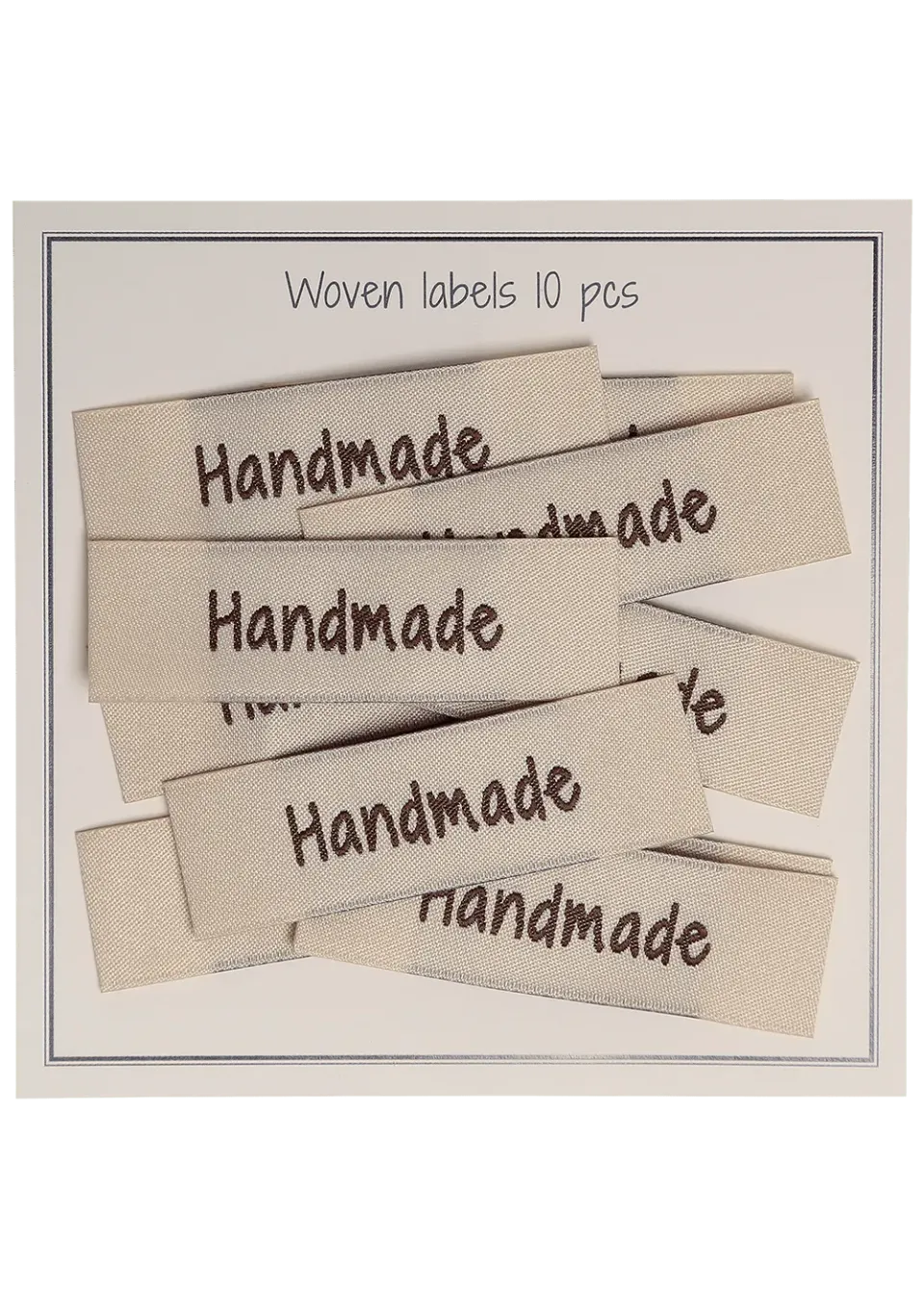 Go Handmade Weblabel Handmade Beige 50 mm 10 Stk.