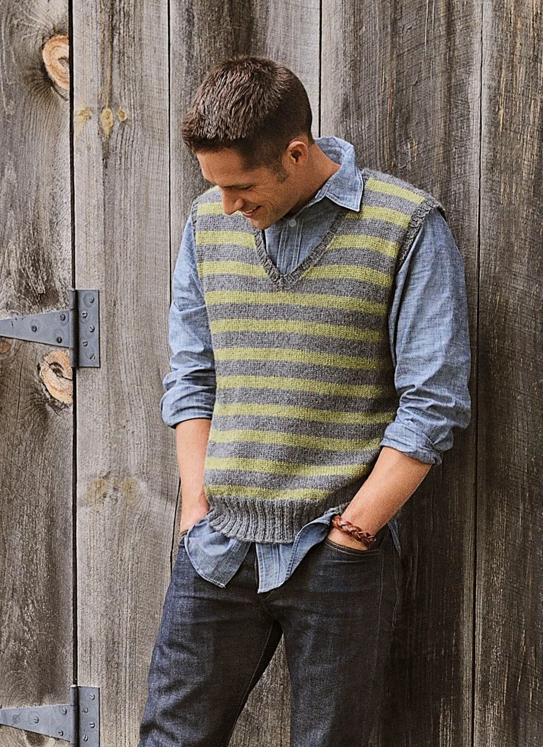 Blue Sky Fibers Men’s Striped Vest MSV Strickanleitung Herren