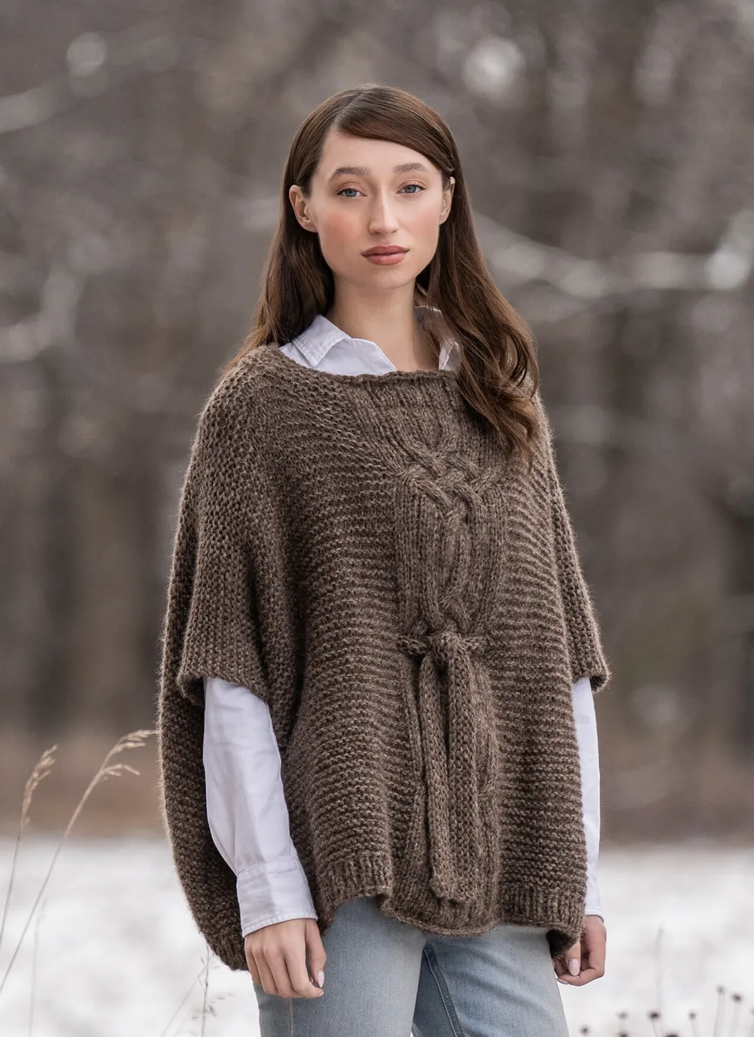 Blue Sky Fibers Grandview Heights Poncho Strickanleitung