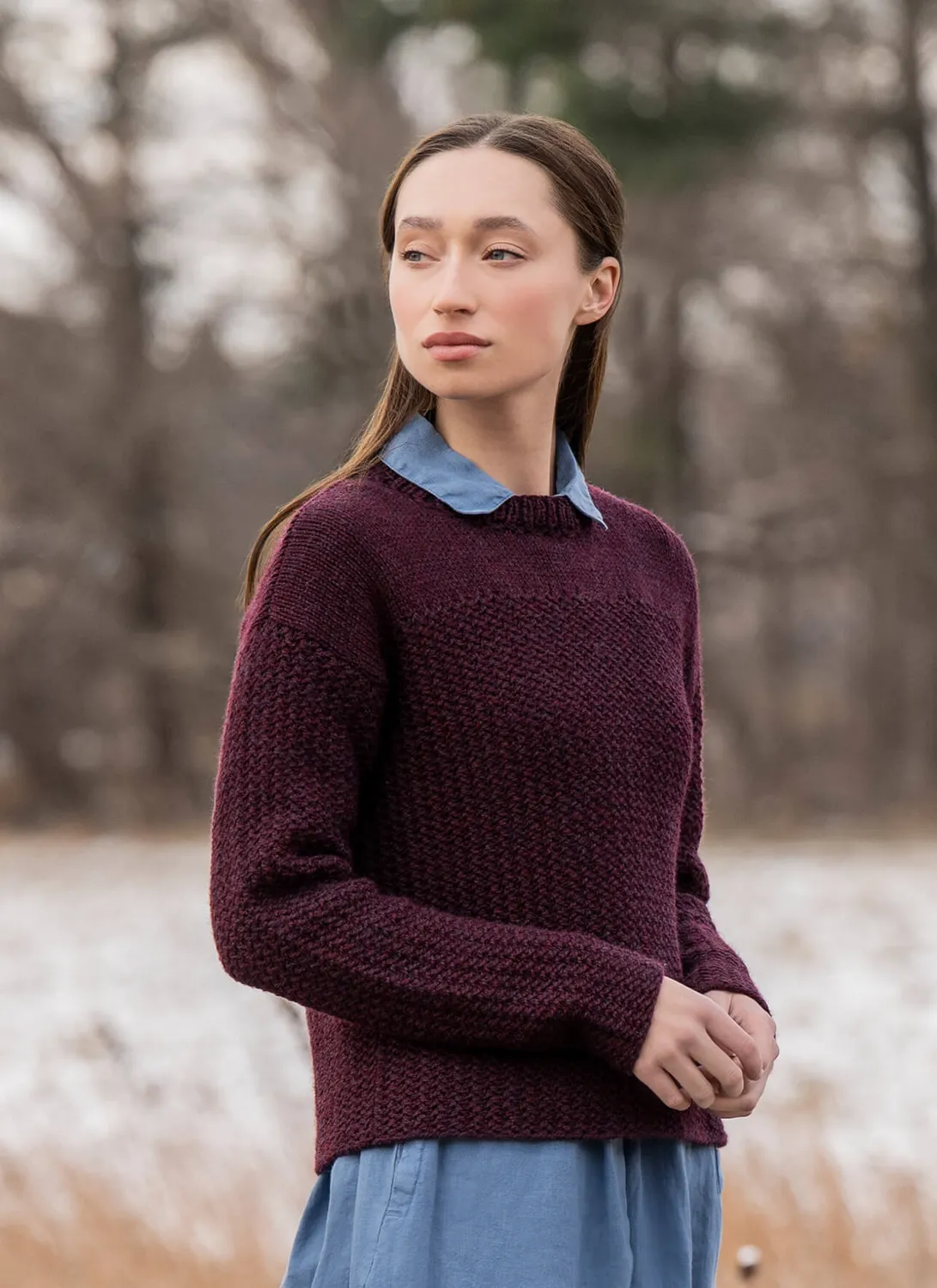 Blue Sky Fibers Classic Park Avenue Pullover Strickanleitung
