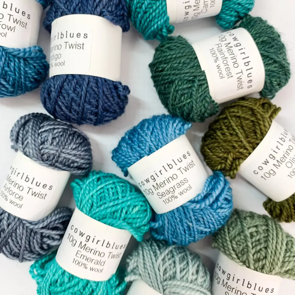 Cowgirlblues Merino Twist Mini Wolle Miniknäuel handgefärbt