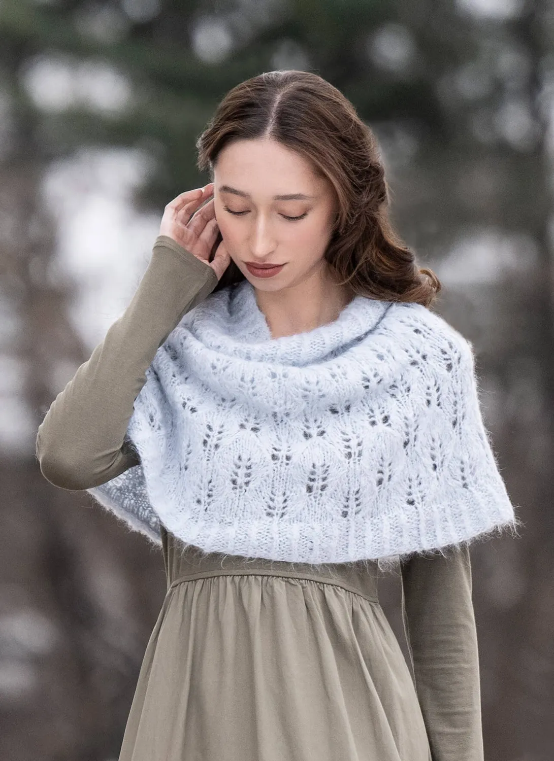 Blue Sky Fibers Rime Frost Snood Strickanleitung Lace-Loop