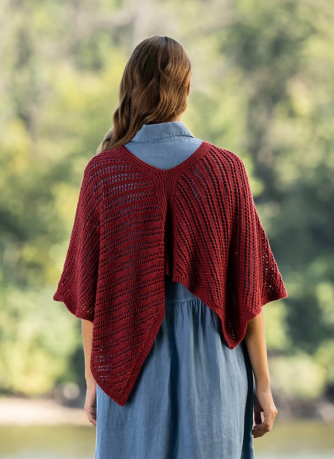 Blue Sky Fibers Ruby Wrap Strickanleitung Tuch Metalico