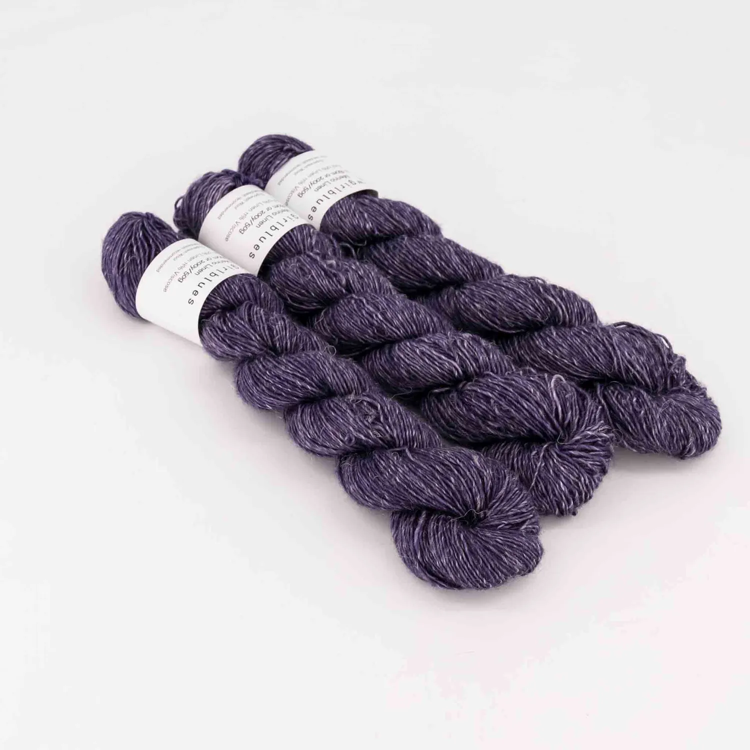 Cowgirlblues Merino Linen Wolle Aubergine 50g handgefärbt