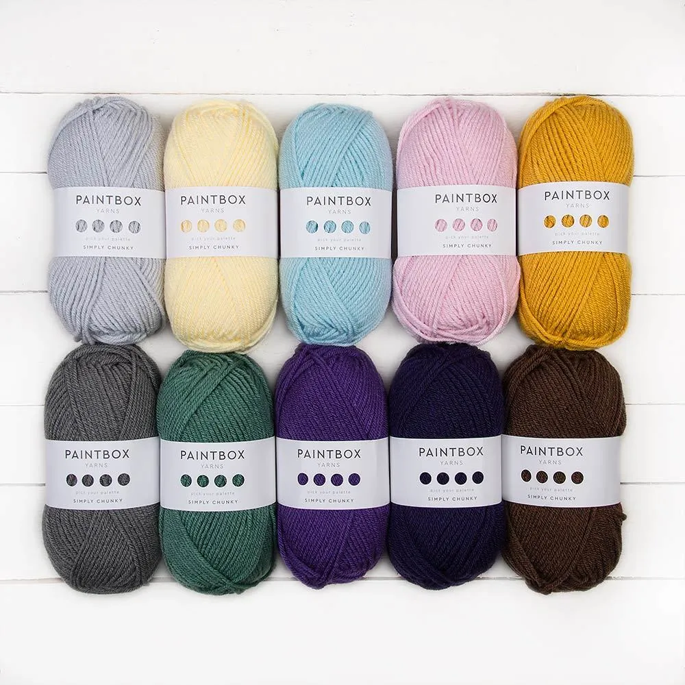 Paintbox Yarns Simply Chunky Wolle 10x100g Over The Rainbow Acryl