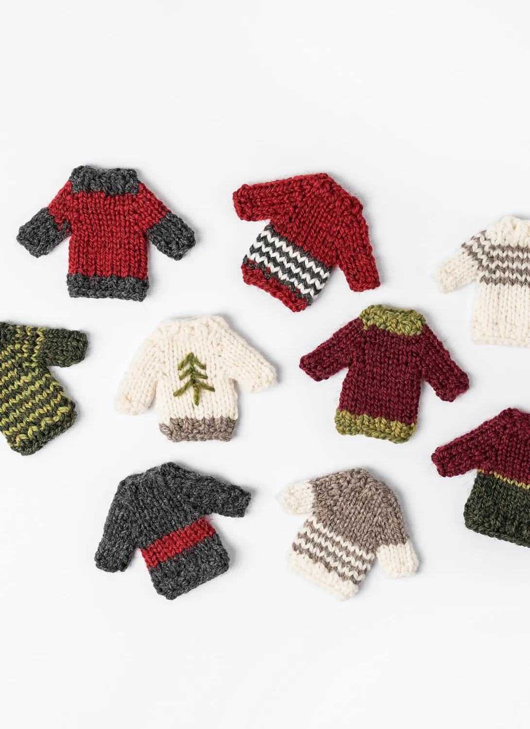 Blue Sky Fibers Holiday Cheer Mini Sweater Strickanleitung Deko