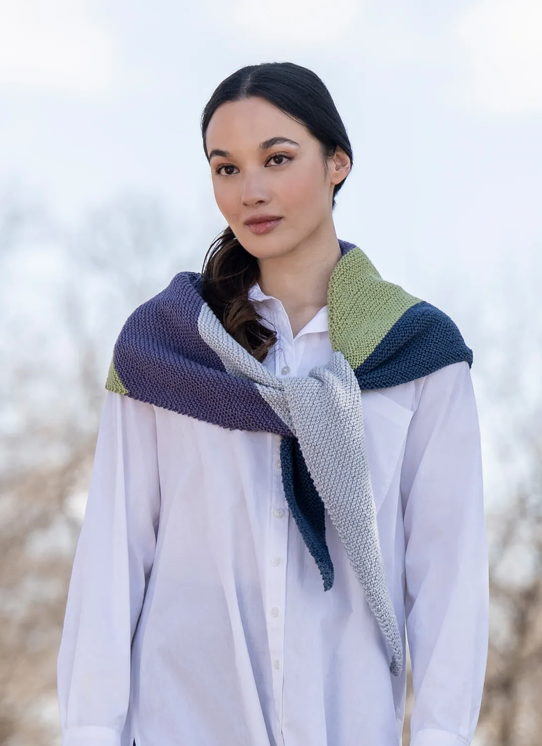 Blue Sky Fibers Classic Series Bluefin Wrap 202621 Tuch Bio-Baumwolle
