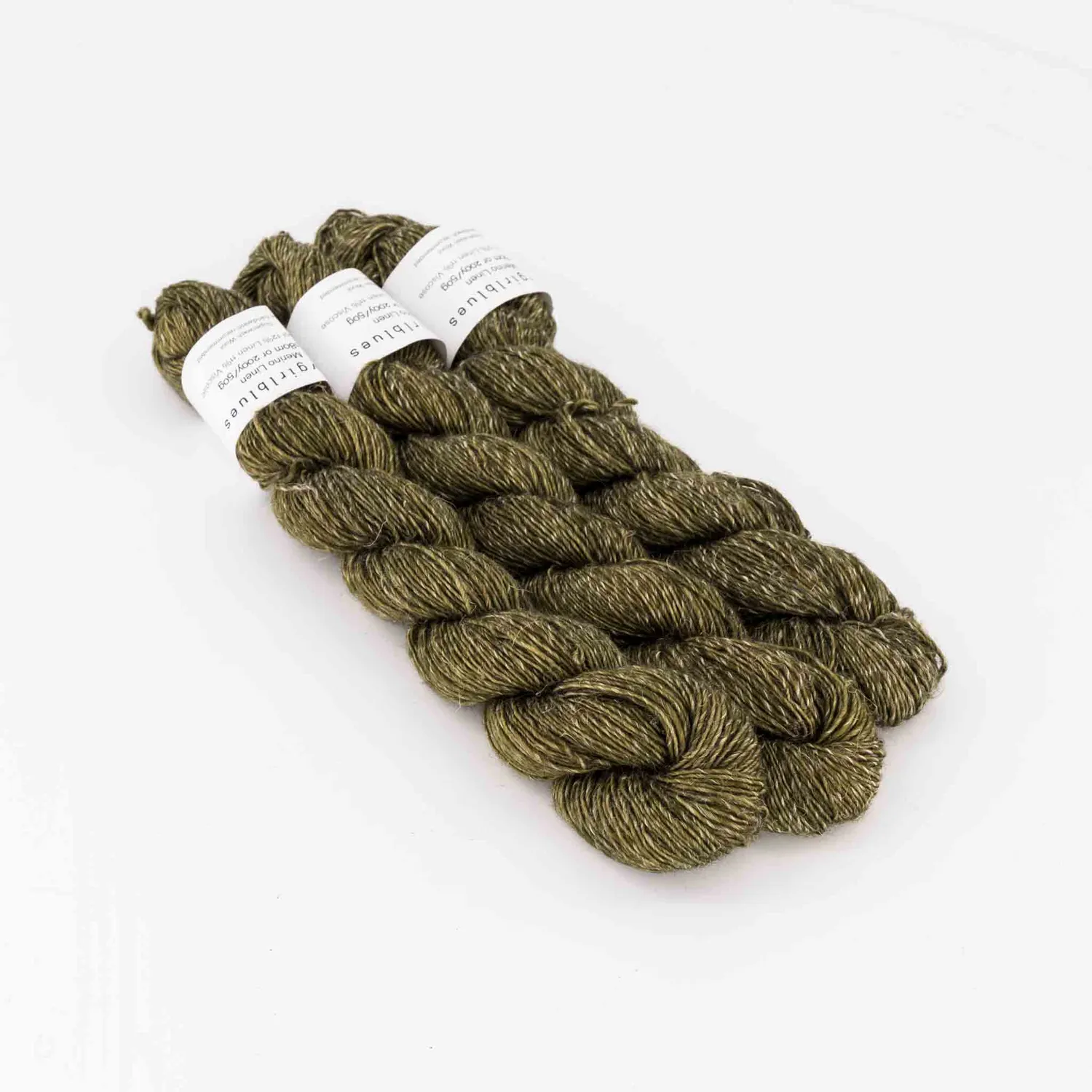 Cowgirlblues Merino Linen Olive Wolle 50g meliert