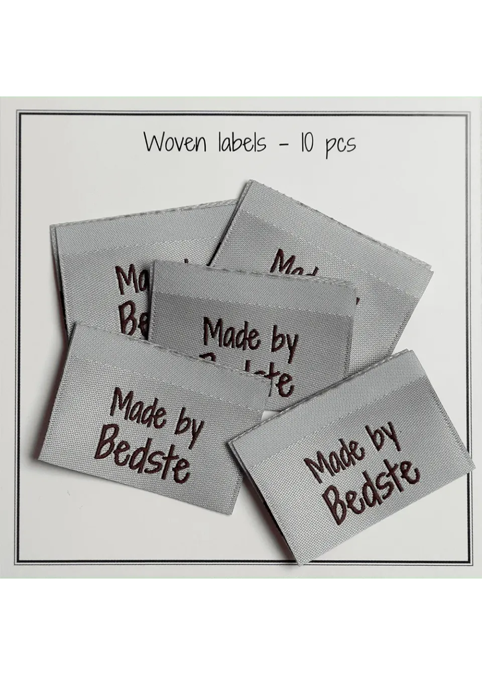 Go Handmade Weblabels Made by Bedste Hellblau 10 Stk.