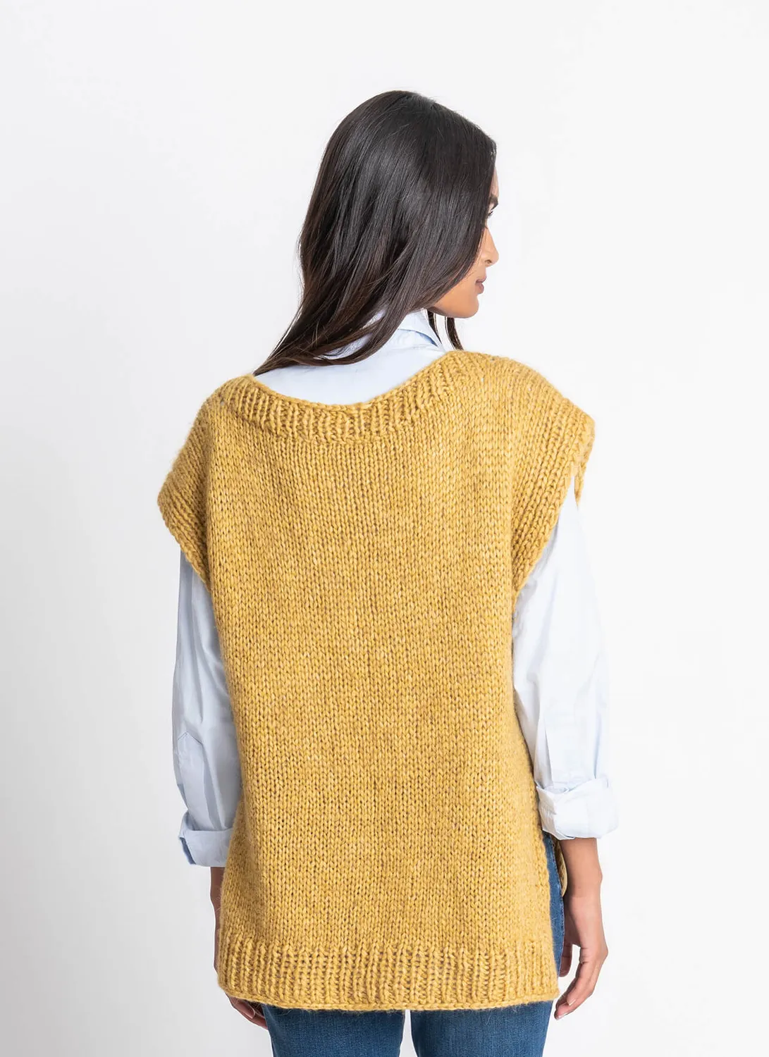 Blue Sky Fibers Classic Series Cambridge Vest Strickanleitung 202227 Oversize