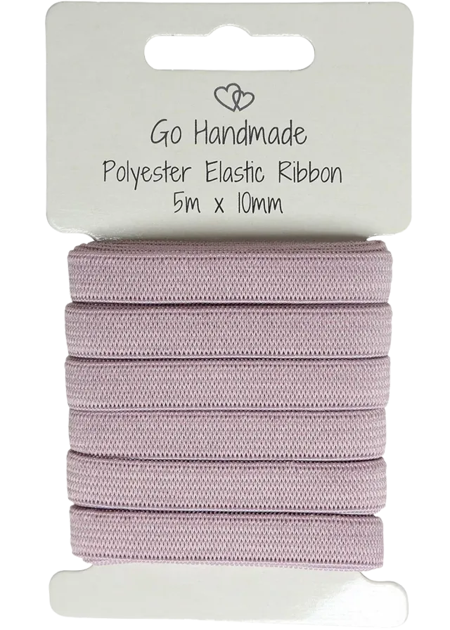 Go Handmade Gummiband 5 m x 10 mm weiß elastisch