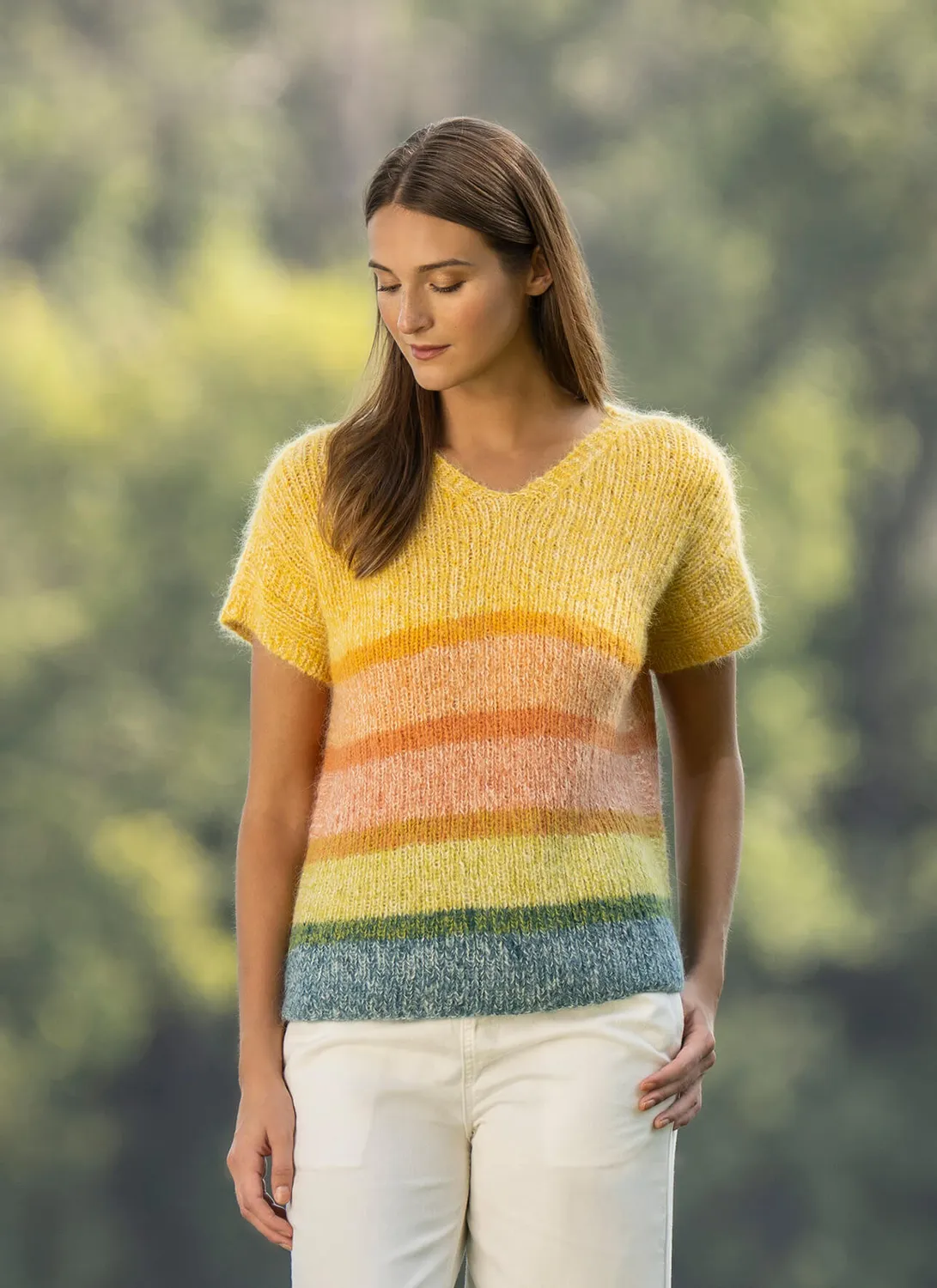 Blue Sky Fibers Classic Series Time For Lime Tee Strickanleitung Sommer