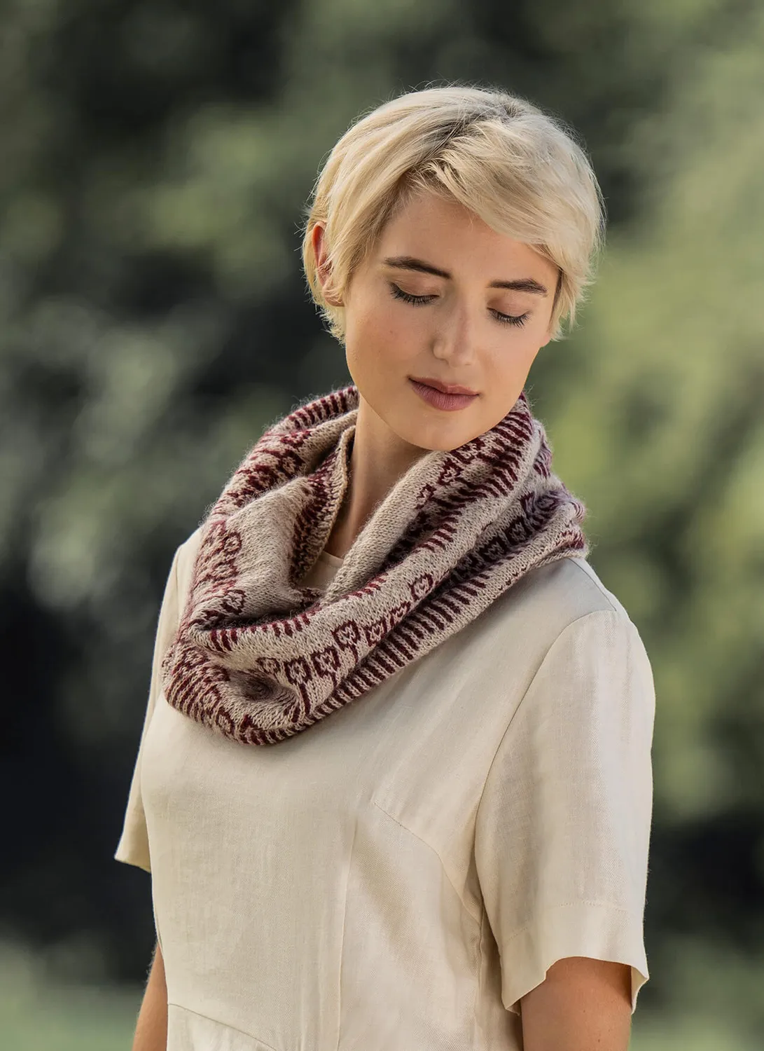 Blue Sky Fibers Classic Poppy Fields Cowl Strickanleitung PDF Colorwork