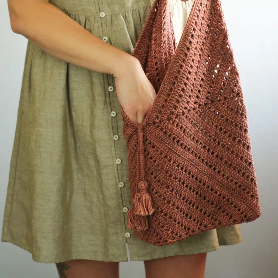 Madelinetosh Trinity Tote DK Häkelanleitung PDF Tasche