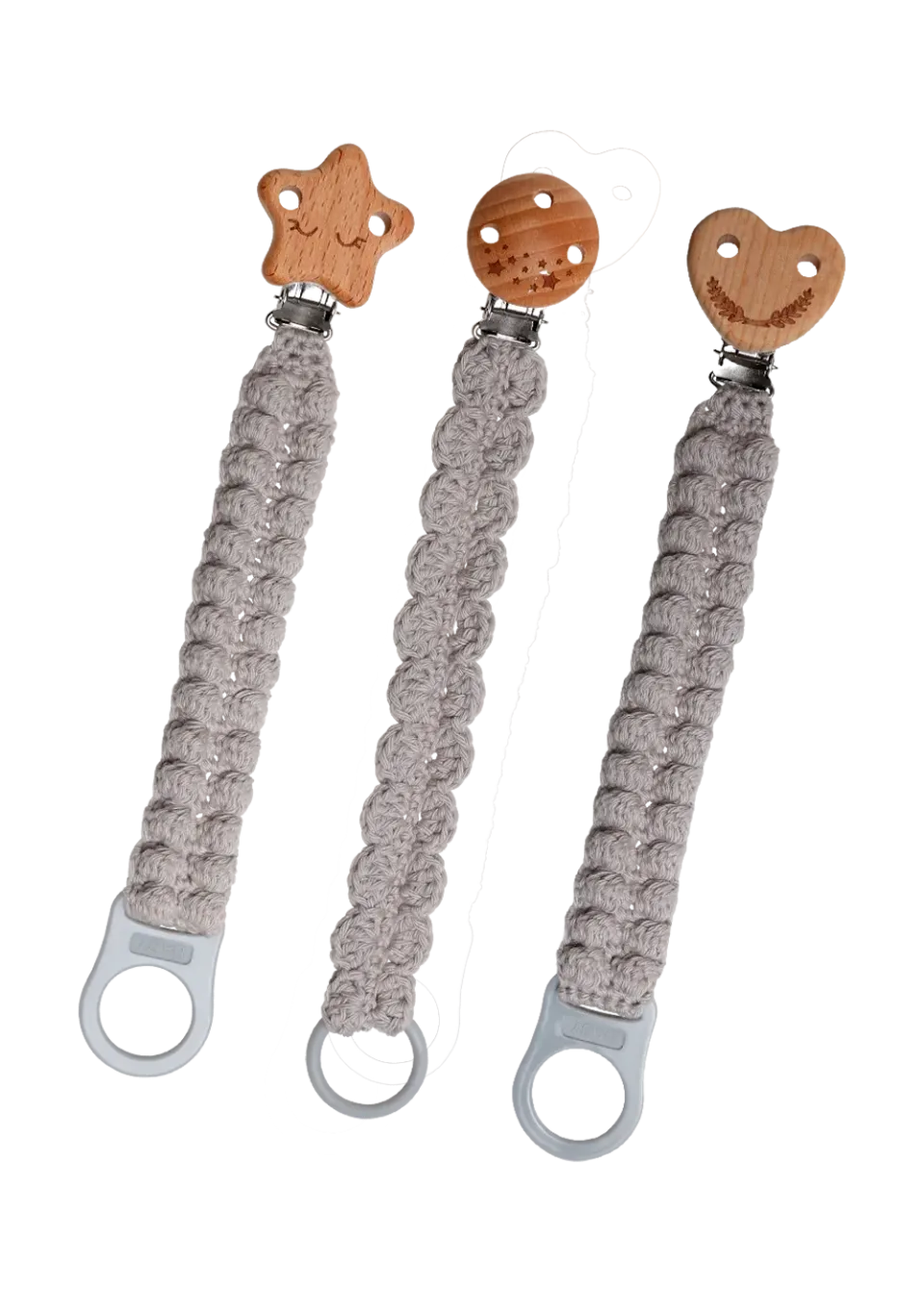 Go Handmade Schnullerkette Häkelset mit Clip und Ring